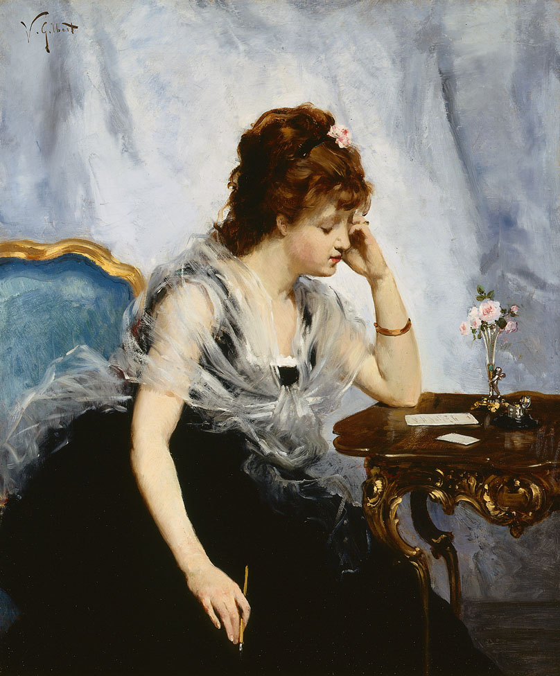alt A Young Lady Writing a Letter