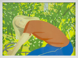 "Bicycle Rider" lithograph by Alex Katz