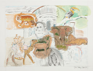 "Bronx Zoo" lithograph by artist Larry Rivers