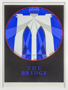 "Brooklyn Bridge" screenprint by artist Robert Indiana